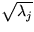 $\sqrt{\lambda_j}$